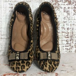 Sofft Leopard Print Ballerina Flats Size 7